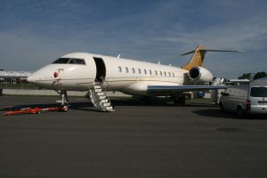 Picking up client from flight line